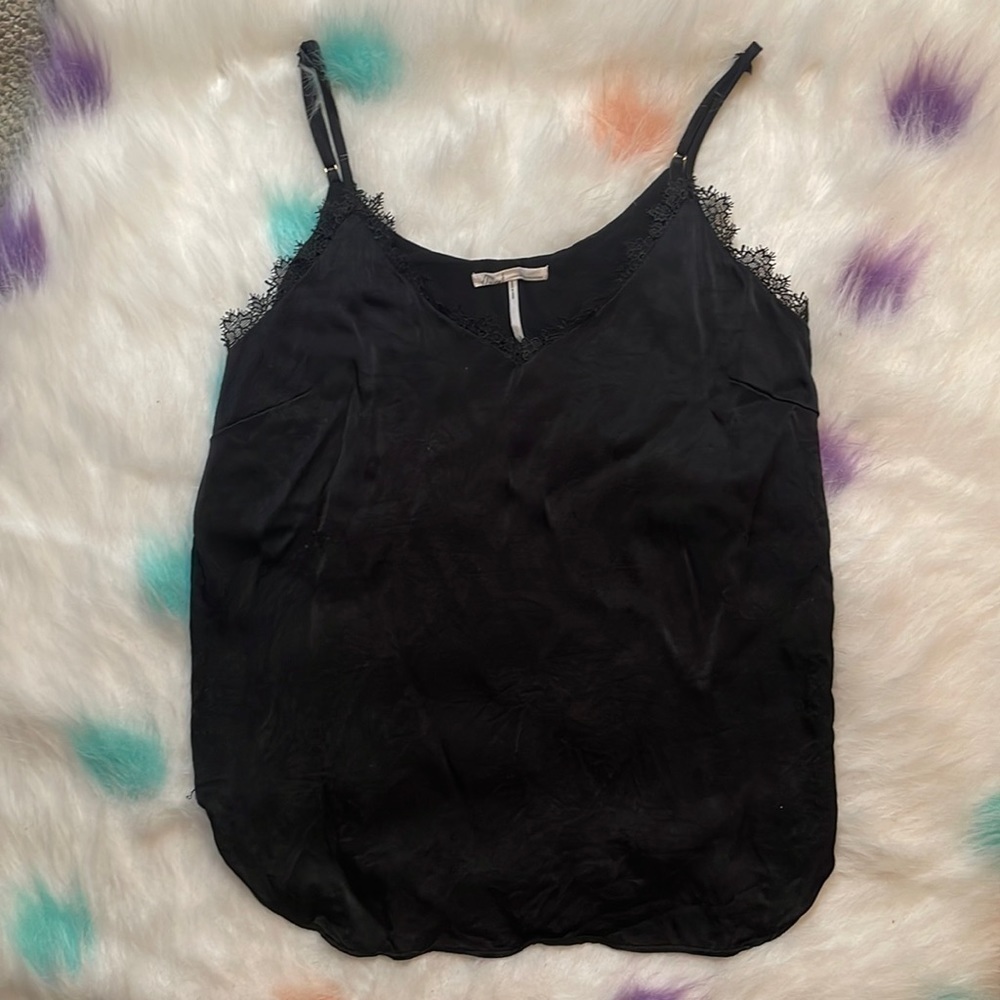 FLOREAT By Anthropologie Black Tank Top